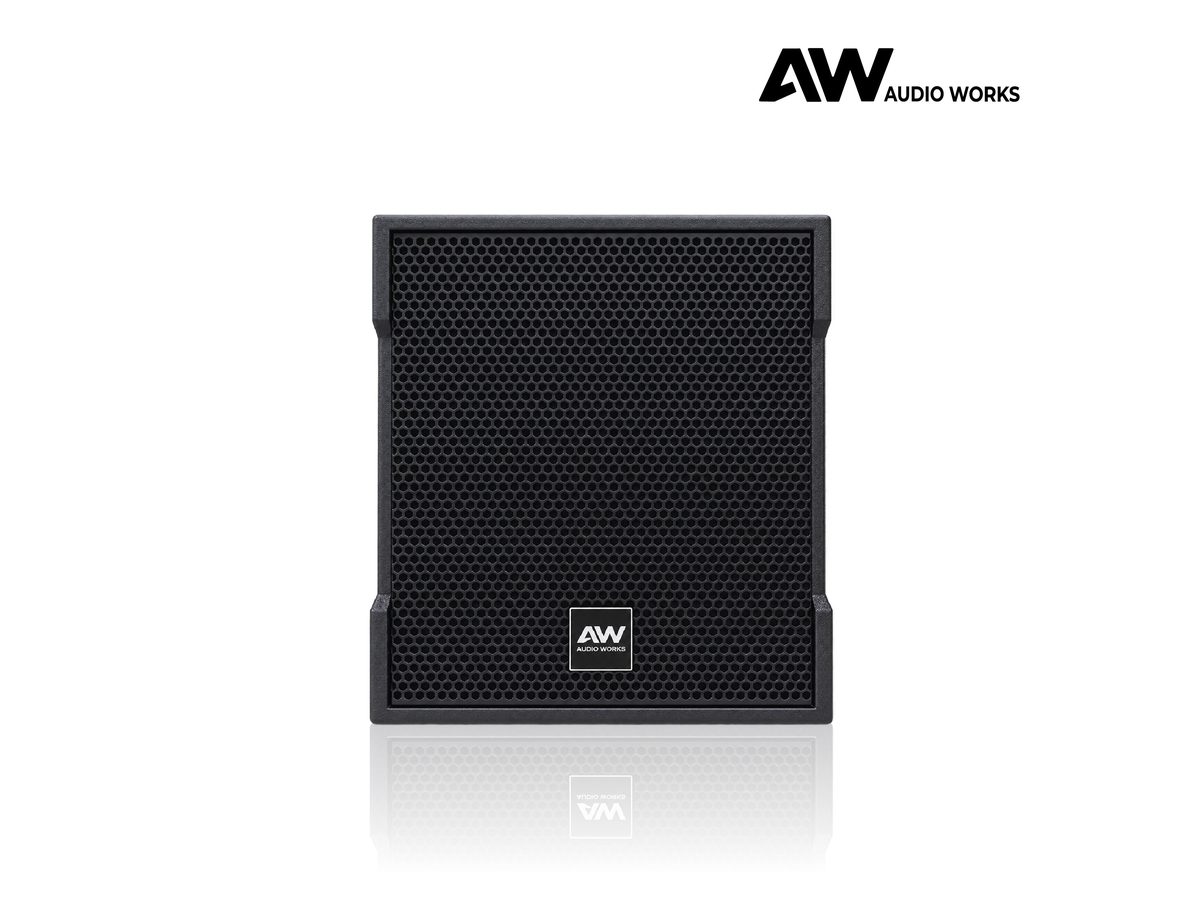Audio Works AAS-350 subwoofer, front grille view