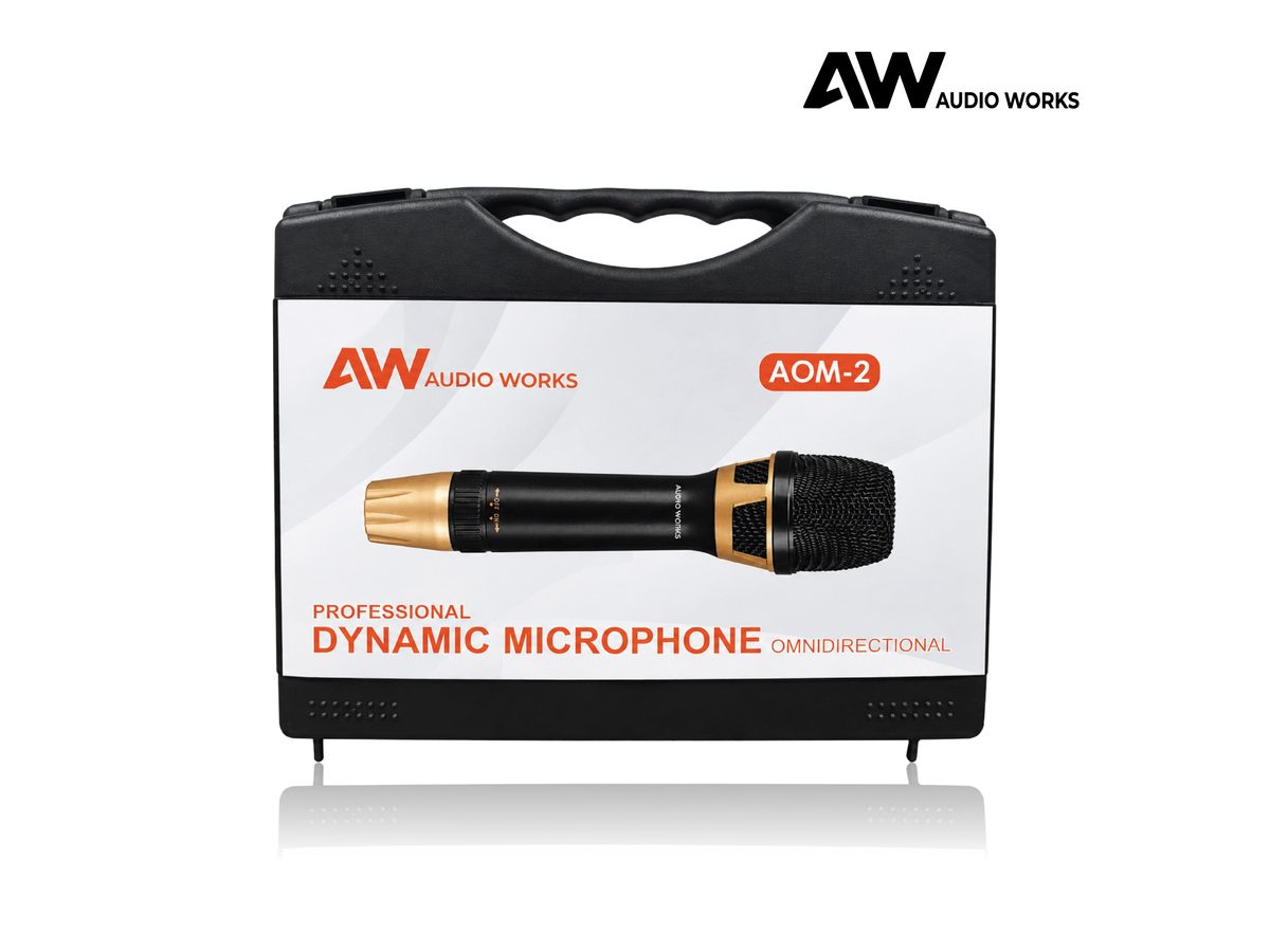 Audio Works AOM-2 hard carry case, closed front view