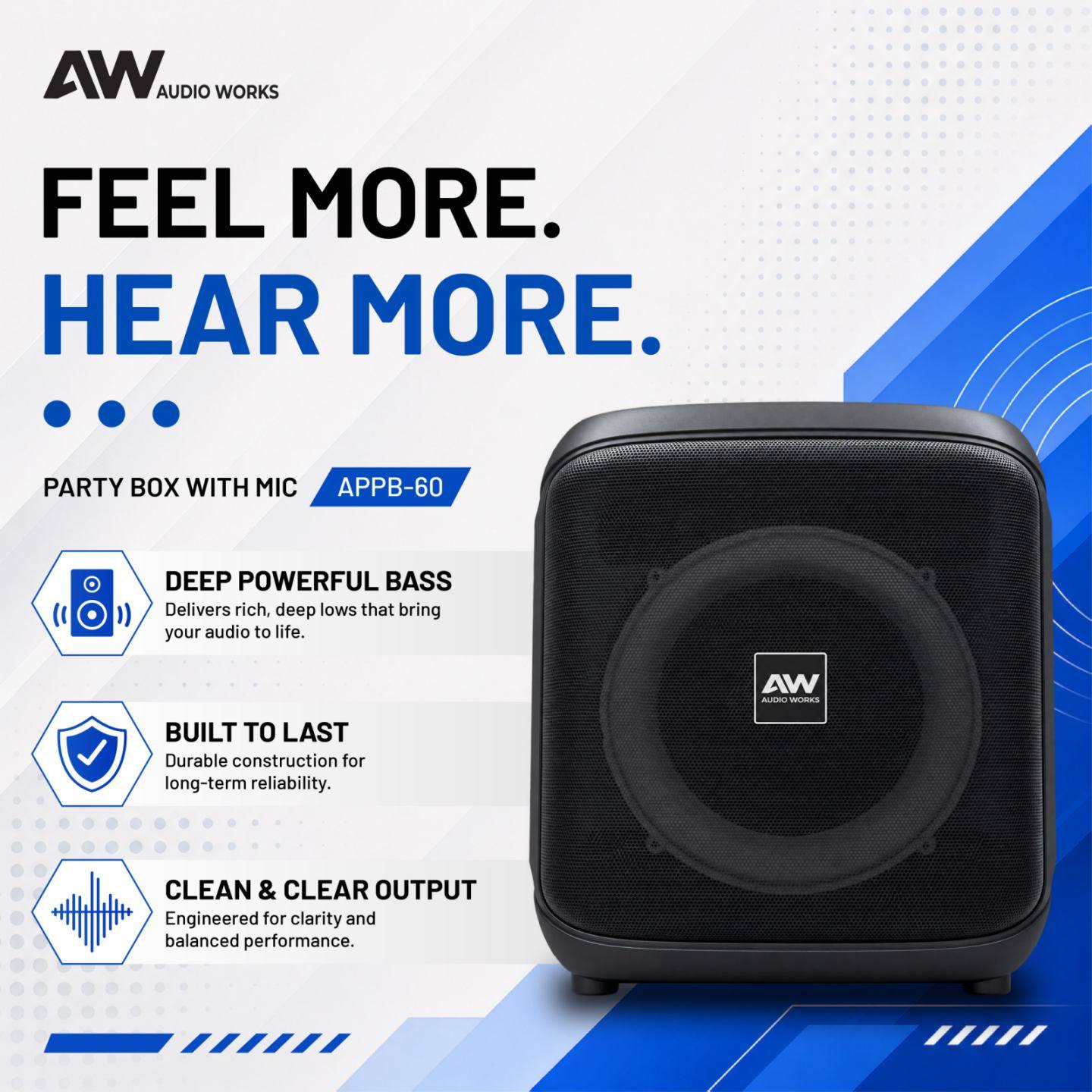 Audio Works APPB-60L party box feature overview