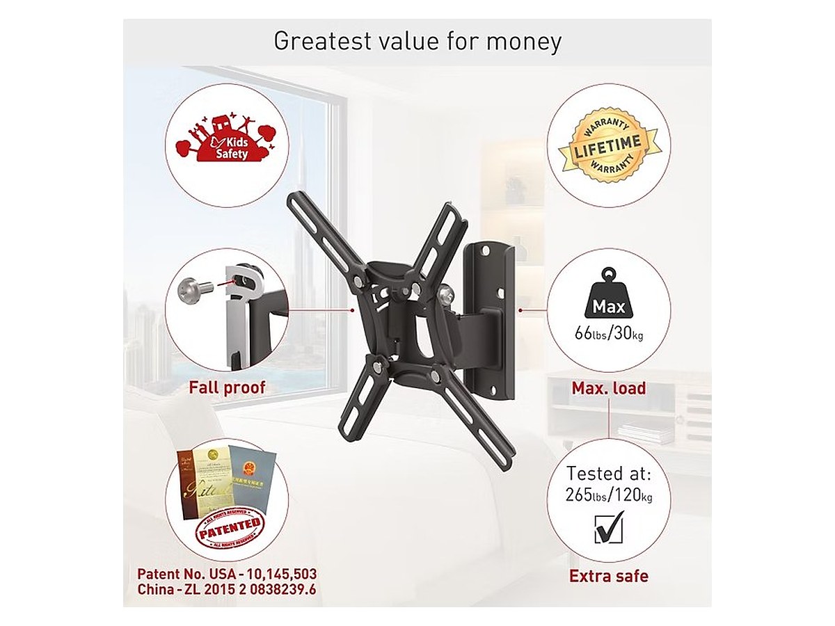 Barkan 2200-2 compact TV wall mount retail packaging
