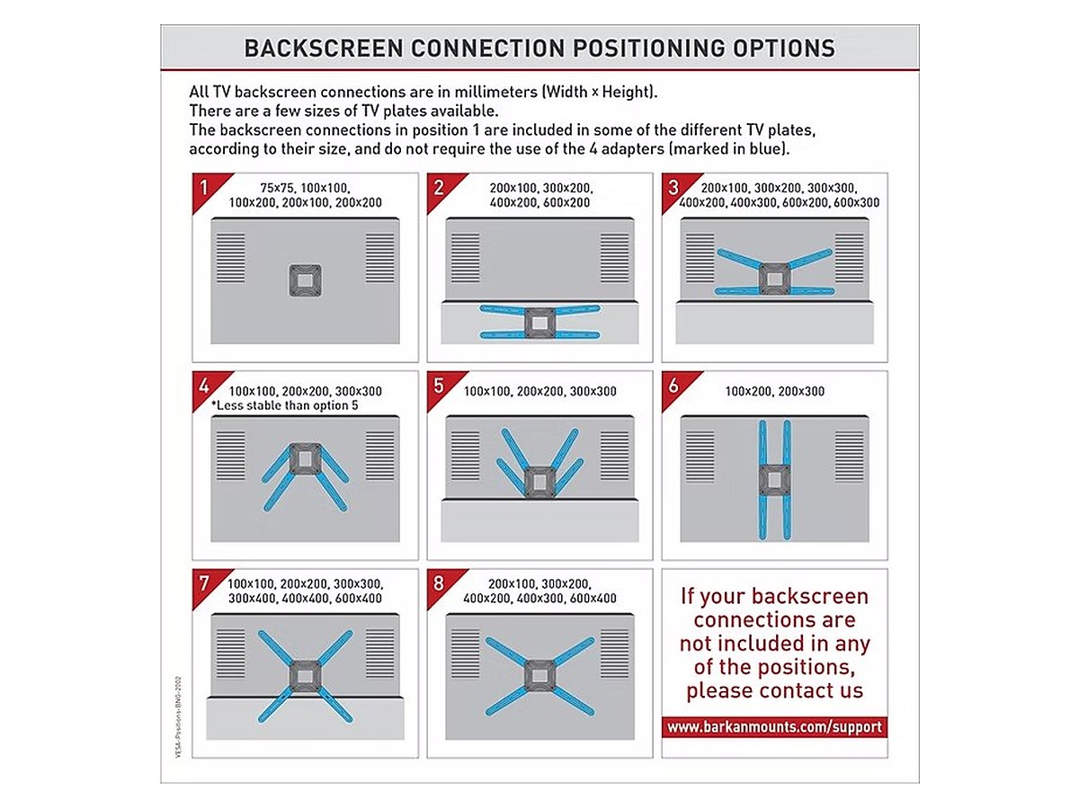 Barkan BM331T tilt TV wall mount retail packaging