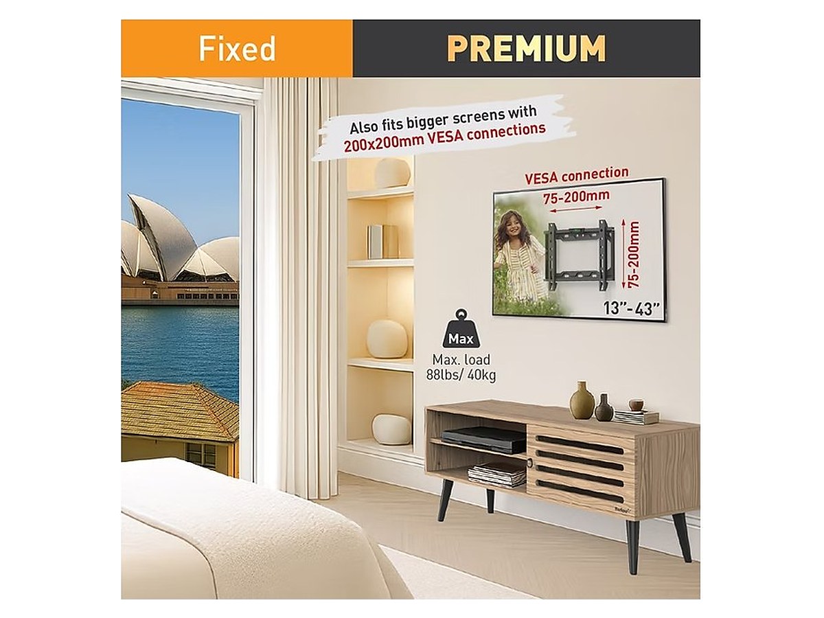 Barkan E202+ Fixed TV Wall Mount