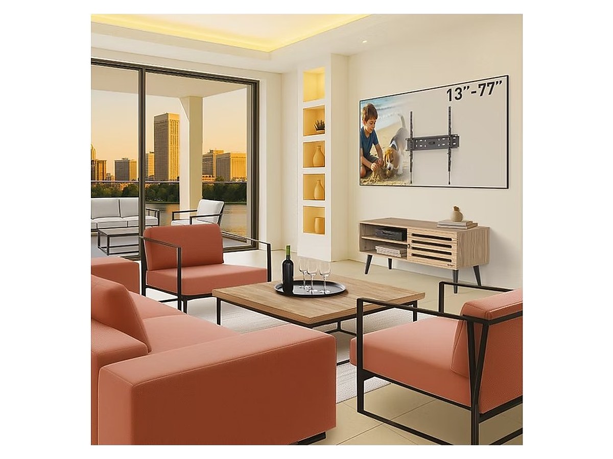 Barkan E30 Fixed Spring Lock TV Wall Mount, view 2