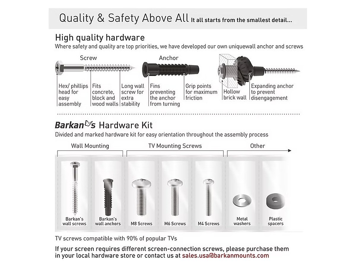 Barkan E310+ Tilt TV Wall Mount, view 6