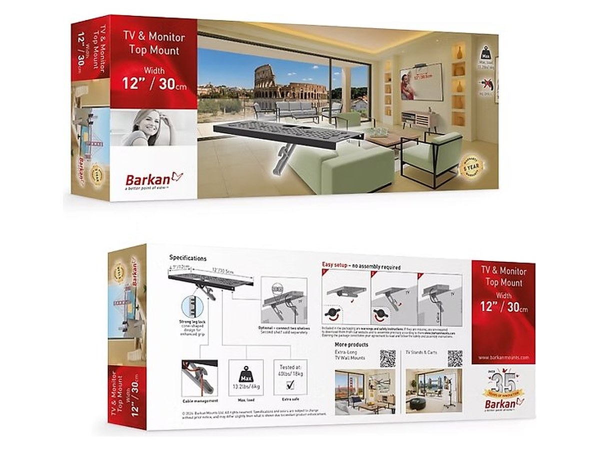 Barkan E812 TV & Monitor Top Shelf, view 5