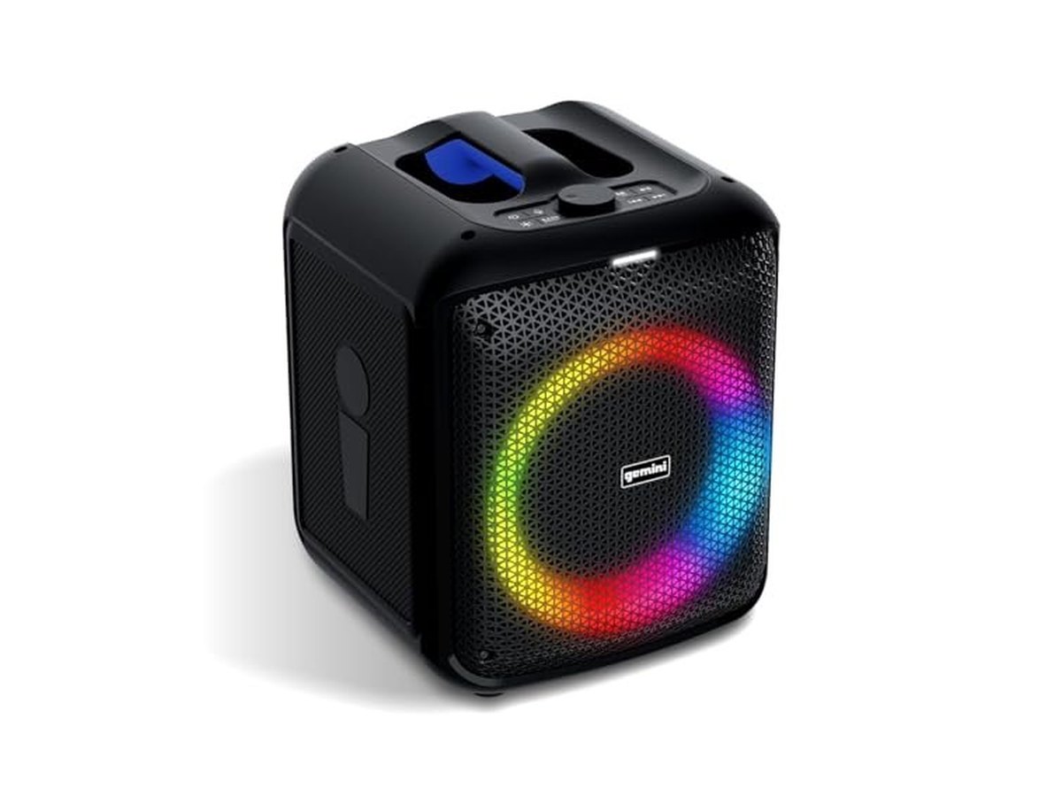Gemini Sound GGO-650L Portable Karaoke Speaker with LED Lighting