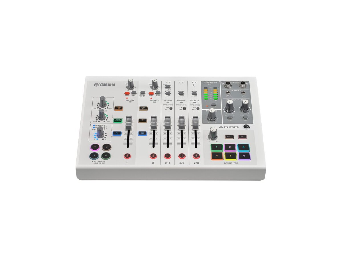 Yamaha AG08 Live Streaming Mixer (White)